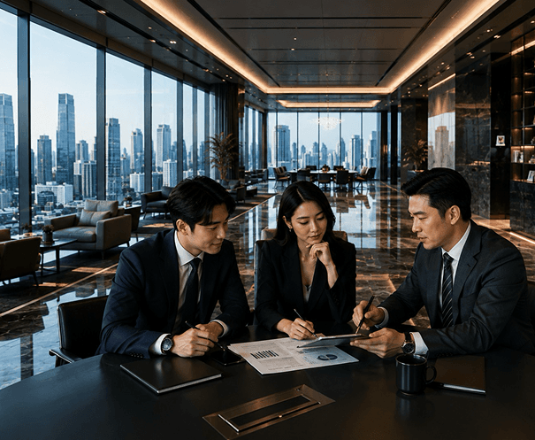 Advisors in a meeting